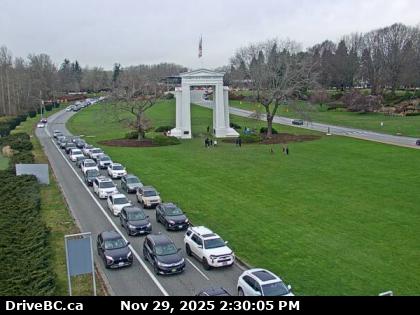 Hwy 99 at Peace Arch, North.