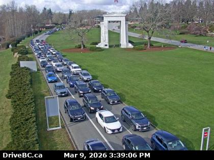Hwy 99 at Peace Arch, North.