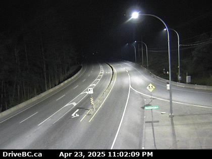 Highway 1 /Malahat at the Shawnigan Exit looking south