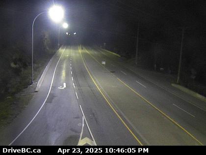 Highway 1 /Malahat at the Shawnigan Exit looking north