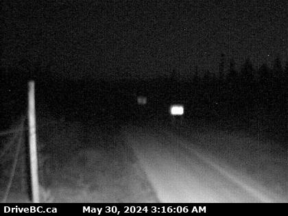Traffic Cam Hwy-20, near Anahim Lake, about 140 km east of Bella Coola, looking west. (elevation: 1100 metres)