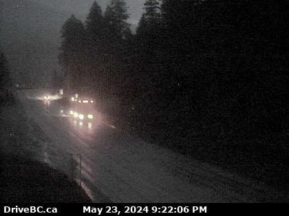 Traffic Cam Hwy-3 at East Lake Drive on east side of Christina Lake, looking northwest. (elevation: 472 metres)