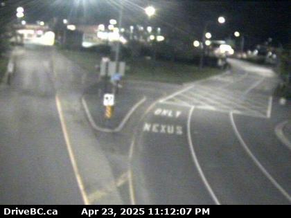 Traffic Camera on Hwy 11 looking South towards the U.S. Canada border crossing