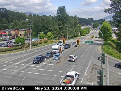 Traffic Cam Hwy-7 at Hwy-11 approaching Mission, looking east. (elevation: 23 metres)