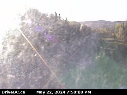 Traffic Cam Hwy-16 at Augier Rd, about 22 km east of Burns Lake, looking west. (elevation: 774 metres)
