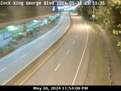 Traffic Cam Hwy-99A (King George Blvd) near 132nd St, looking west. (elevation: 29 metres) <div style='font-size:8pt;font-style:italic'> <br>Image courtesy of the <a href='http://www.surrey.ca/default.aspx' target='_blank'>City of Surrey</a>. </div>