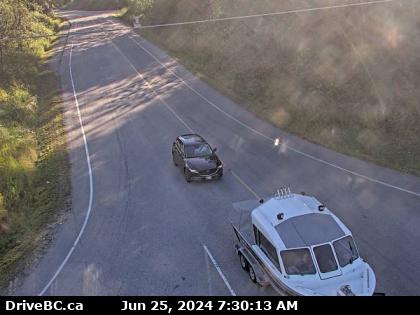 Traffic Cam Hwy-7 (Lougheed Hwy) at Hayward St in Mission, looking north-east along Hayward St. (elevation: 29 metres)