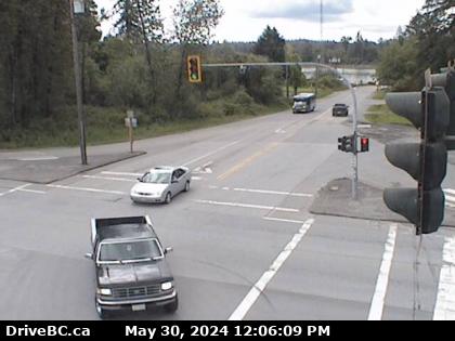 Traffic Cam Hwy-7 (Lougheed Hwy) at 240th St, looking south along 240th St. (elevation: 15 metres)