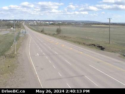 Traffic Cam Hwy-97 at Dangerous Goods Route, west of Dawson Creek, looking east. (elevation: 679 metres)