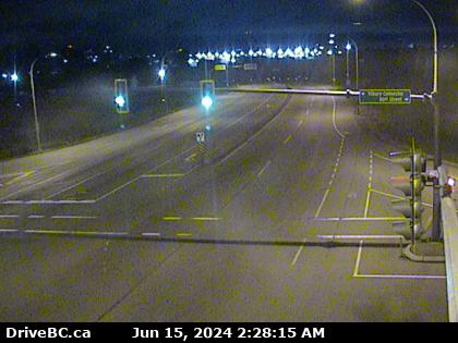 Traffic Cam Hwy-17 (South Fraser Perimeter Rd) at 80<sup>th</sup> Street, looking east. (elevation: 10 metres)