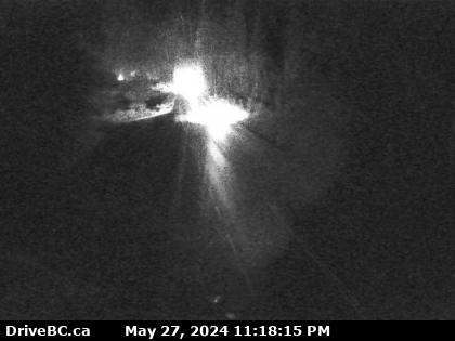 Traffic Cam Hwy-1, about 33 km west of Revelstoke, looking east. (elevation: 438 metres)
