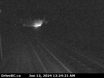Traffic Cam Hwy-1, about 7 km west of Revelstoke, looking west. (elevation: 560 metres)