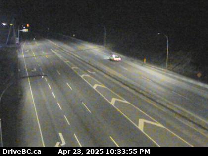 Traffic Cam Hwy-1 at West Shore Parkway, looking northbound toward Goldstream Park. (elevation: 69 metres)