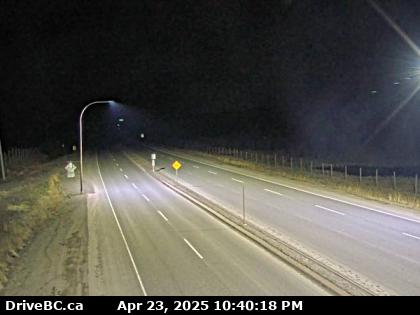 Traffic Cam Hwy-97C (Okanagan Connector), at Hwy-5A Junction, near Aspen Grove, looking north. (elevation: 1071 metres)