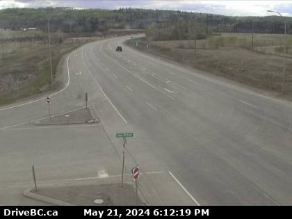 Traffic Cam Hwy-2, 2 km west of BC/Alberta border at Hwy-2 and Hwy-52 junction, looking west. (elevation: 747 metres)