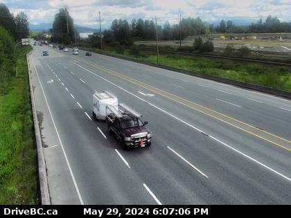 Traffic Cam Lougheed Hwy-(Hwy-7) at Nelson St in Mission, looking east. (elevation: 8 metres)