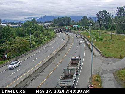 Traffic Cam Hwy-7B, on Mary Hill, looking northeast. (elevation: 4 metres)